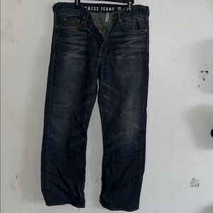 Guess Men's Dark Blue Straight Jeans